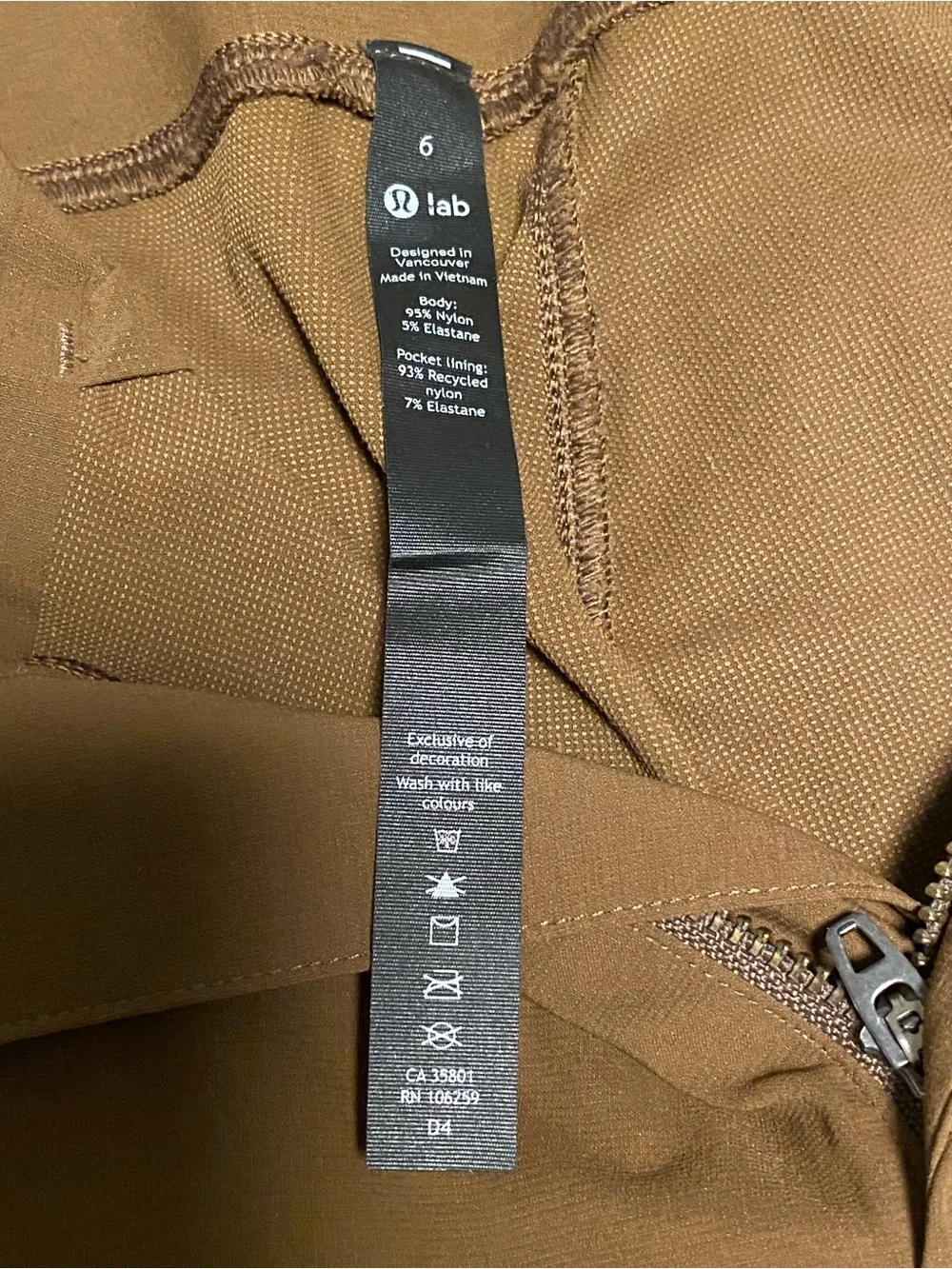 lululemon athletica Lab Straight-Leg Pants in Caramel